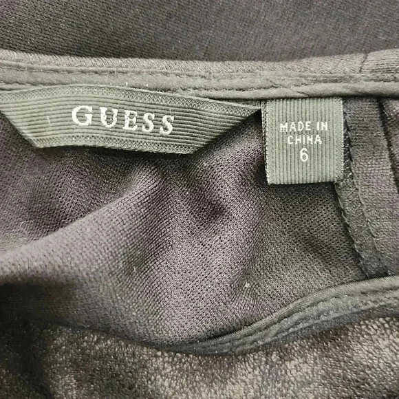 Guess Jewel Neck Spandex Party Pencil Bodycon Mini Dress, Black/Gray, Women's 6 - Picture 6 of 7